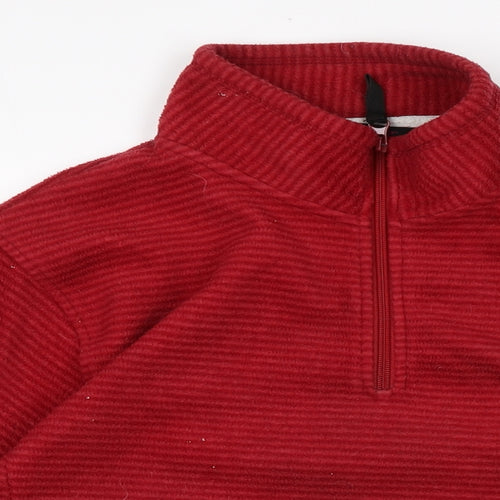 granite Womens Red Mock Neck Polyester Pullover Jumper Size 18