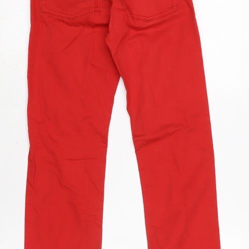 Vertbaudet Girls Purple Cotton Straight Jeans Size 12-13 Years L27 in Regular Zip