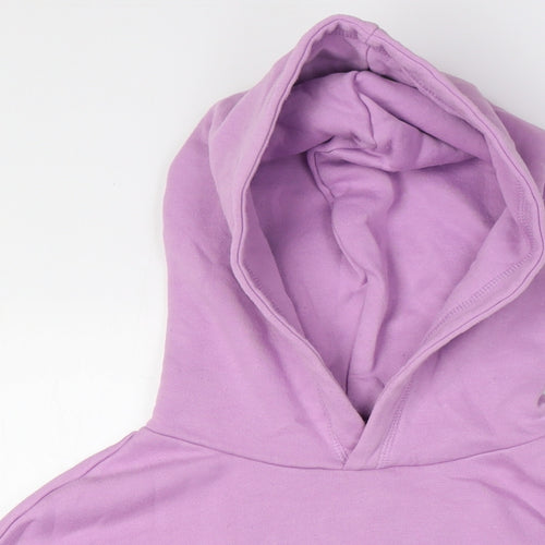Zara Womens Purple Cotton Pullover Hoodie Size S
