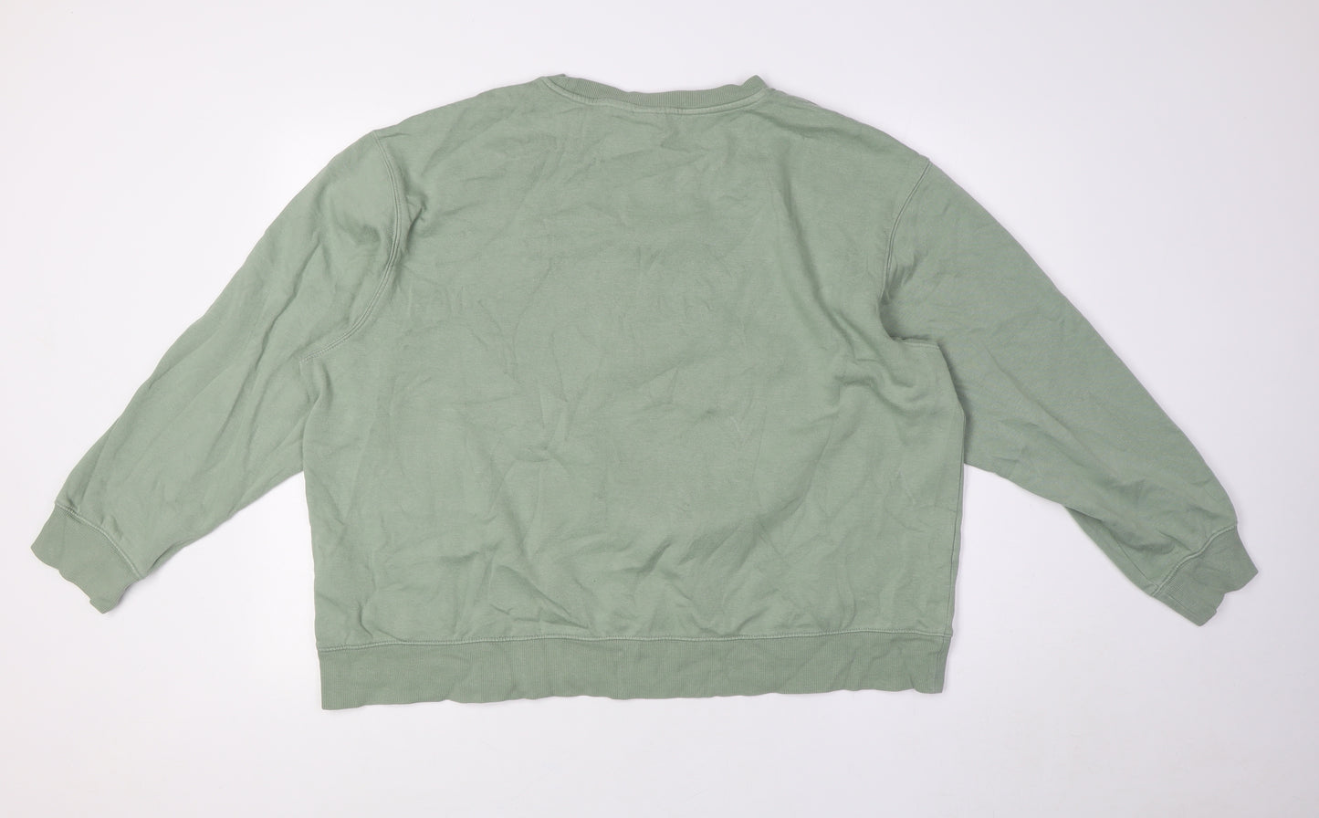 Disney Womens Green Cotton Pullover Sweatshirt Size XL - Mickey Mouse