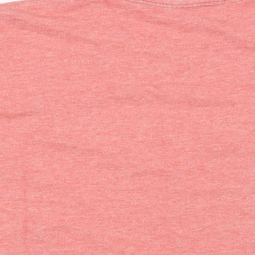 Dobber Womens Pink Cotton Pullover Sweatshirt Size M - Ruffle Sleeves