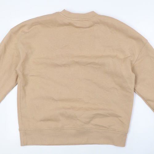 Very Womens Beige Cotton Pullover Sweatshirt Size 16