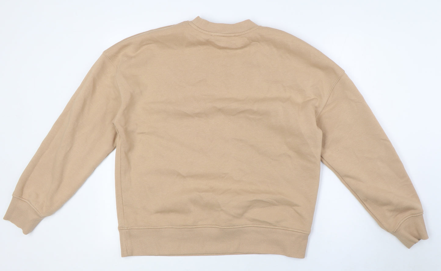 Very Womens Beige Cotton Pullover Sweatshirt Size 16