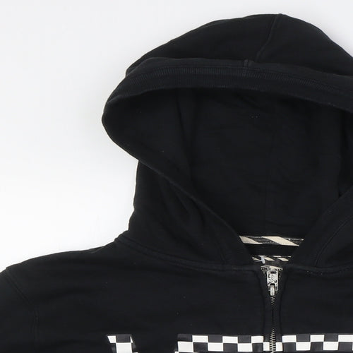 VANS Womens Black Cotton Full Zip Hoodie Size L Zip