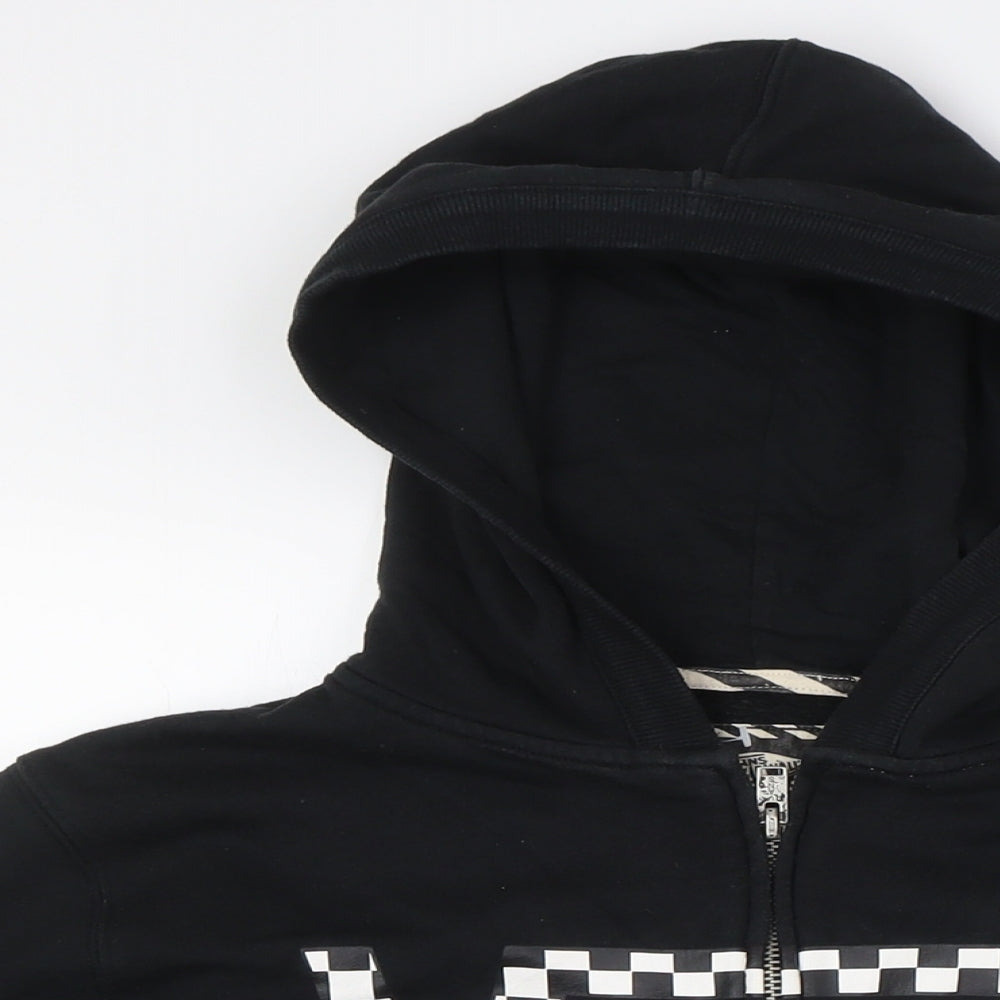 VANS Womens Black Cotton Full Zip Hoodie Size L Zip
