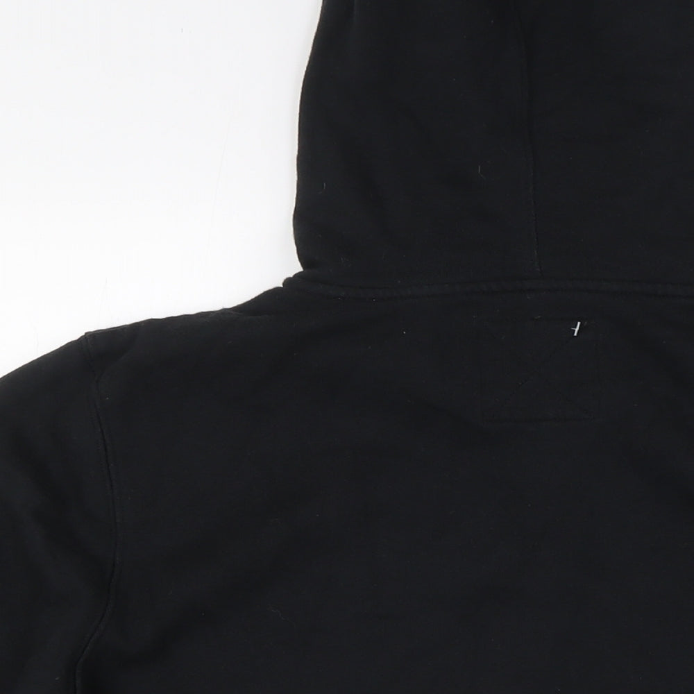 VANS Womens Black Cotton Full Zip Hoodie Size L Zip