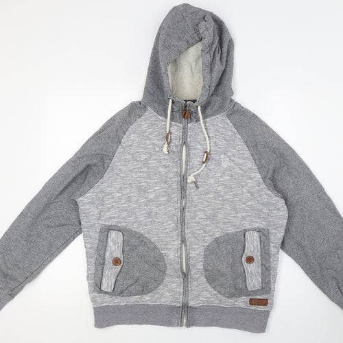 Nanny State Boys Grey Cotton Full Zip Hoodie Size XL Zip - Quilted