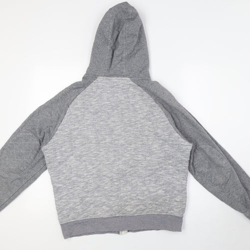 Nanny State Boys Grey Cotton Full Zip Hoodie Size XL Zip - Quilted
