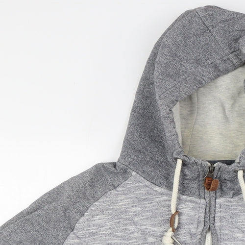 Nanny State Boys Grey Cotton Full Zip Hoodie Size XL Zip - Quilted