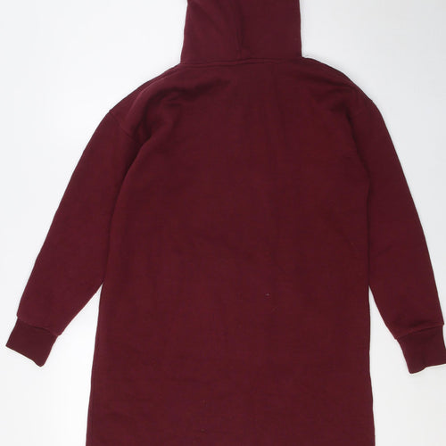 Brave Soul Womens Red Cotton Pullover Hoodie Size 8