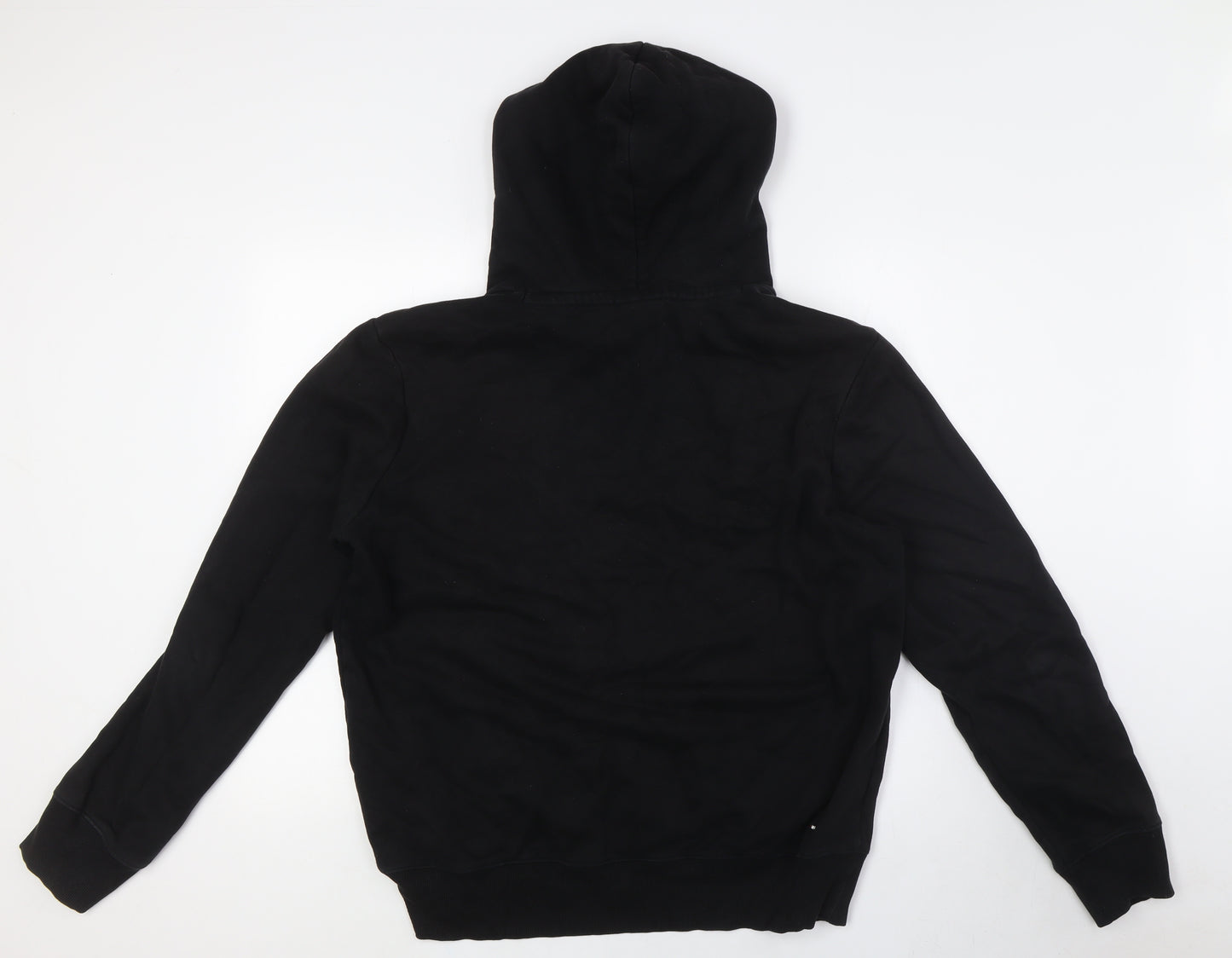 Napapijri Mens Black Cotton Pullover Hoodie Size L