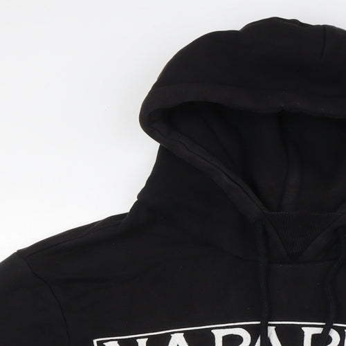 Napapijri Mens Black Cotton Pullover Hoodie Size L