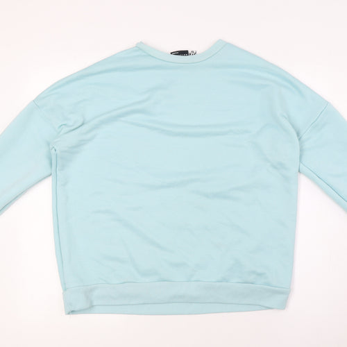 ASOS Womens Blue Polyester Pullover Sweatshirt Size 10
