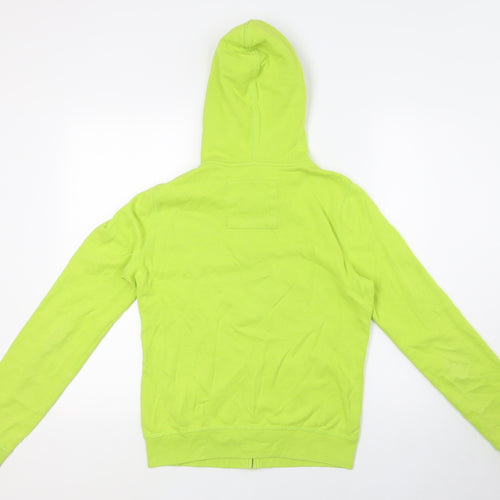 Hollister Mens Green Cotton Full Zip Hoodie Size M - Beach Relay