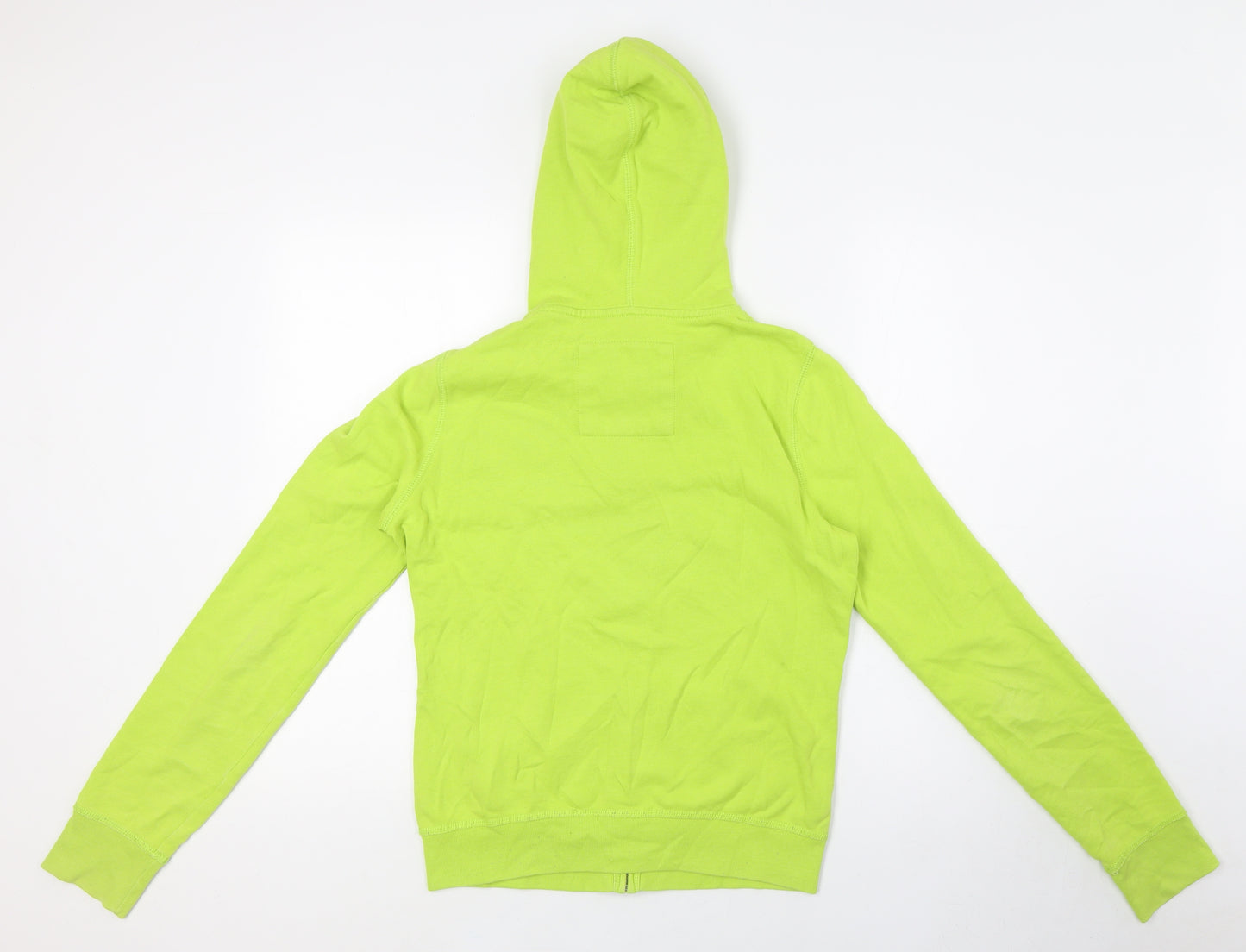 Hollister Mens Green Cotton Full Zip Hoodie Size M - Beach Relay