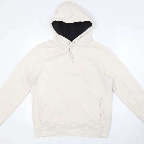 H&M Mens Ivory Cotton Pullover Sweatshirt Size M