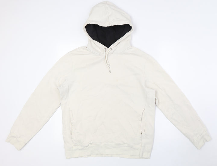 H&M Mens Ivory Cotton Pullover Sweatshirt Size M