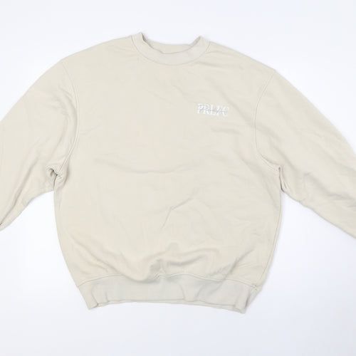 River Island Mens Beige Cotton Pullover Sweatshirt Size S