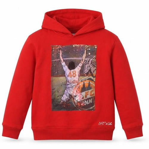 Spurbar Anders Boys Red Cotton Pullover Hoodie Size 12 Years - Football