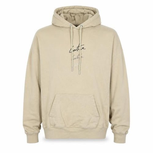 The Couture Club Mens Beige Cotton Pullover Hoodie Size S