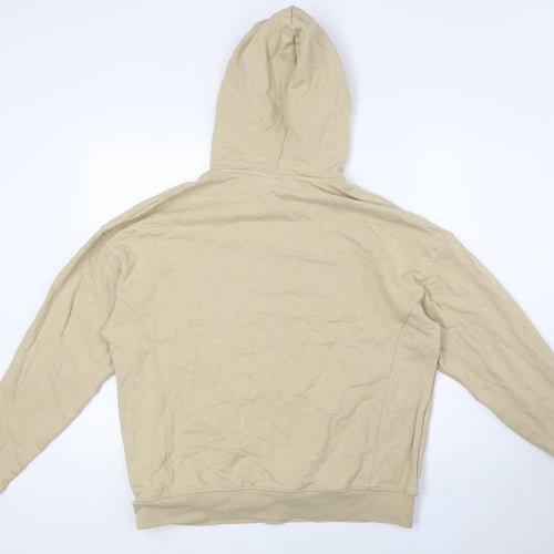 The Couture Club Mens Beige Cotton Pullover Hoodie Size S