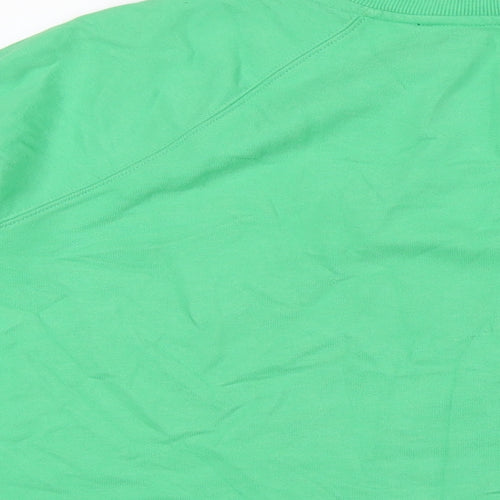 Marks and Spencer Womens Green Cotton Pullover Sweatshirt Size M