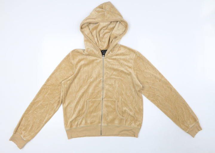 Moda International Womens Brown Jacket Size L Zip