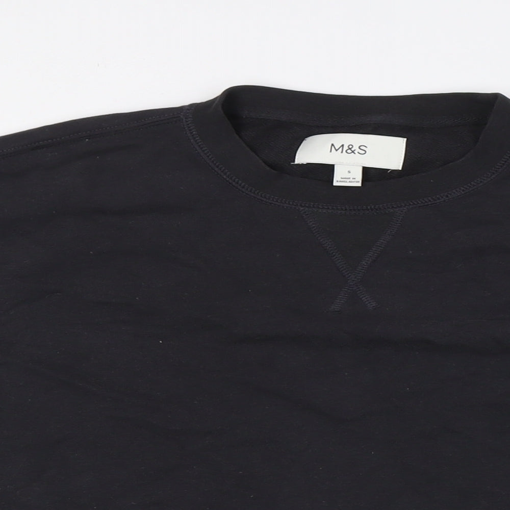 Marks and Spencer Mens Grey Cotton Pullover Sweatshirt Size S