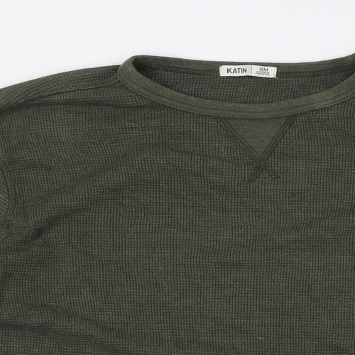Katin Mens Green Cotton Pullover Sweatshirt Size S - Size S-M