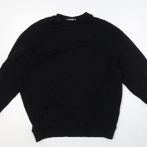 ASOS Mens Black Cotton Pullover Sweatshirt Size S