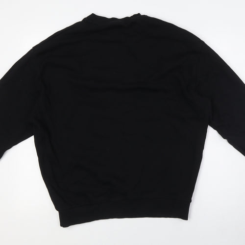 ASOS Mens Black Cotton Pullover Sweatshirt Size S