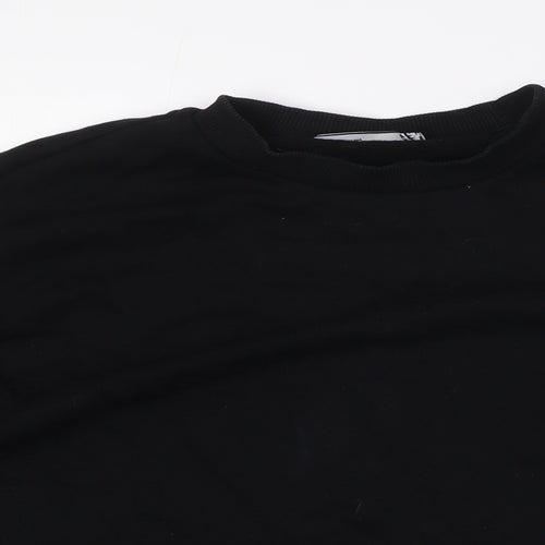 ASOS Mens Black Cotton Pullover Sweatshirt Size S