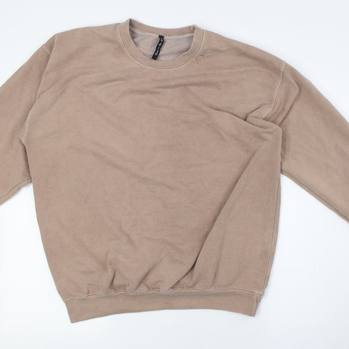 As You Womens Beige Polyester Pullover Sweatshirt Size S
