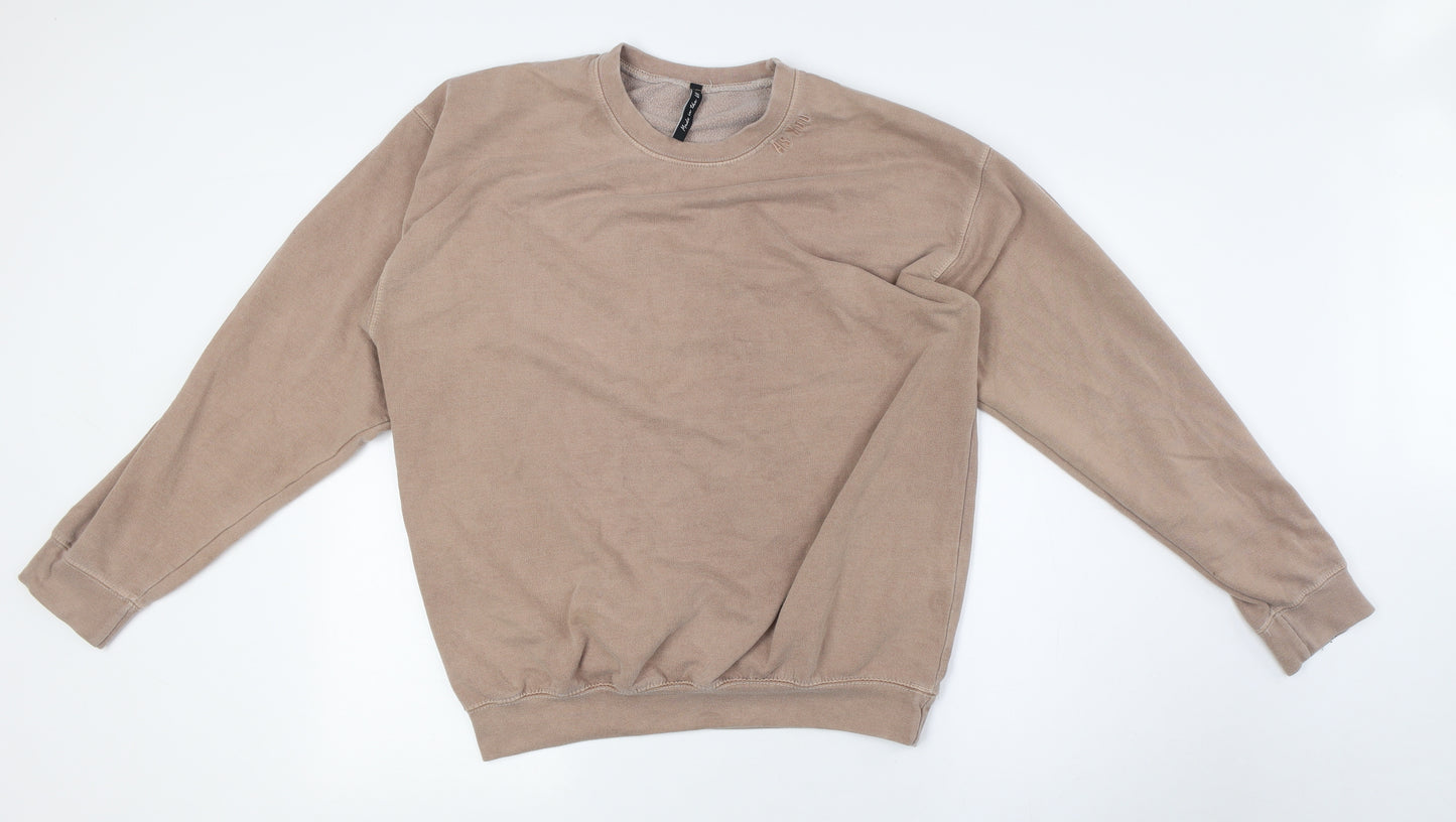 As You Womens Beige Polyester Pullover Sweatshirt Size S