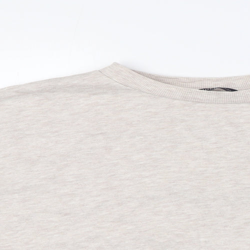 Marks and Spencer Womens Beige Cotton Pullover Sweatshirt Size 8 - Pull Waist
