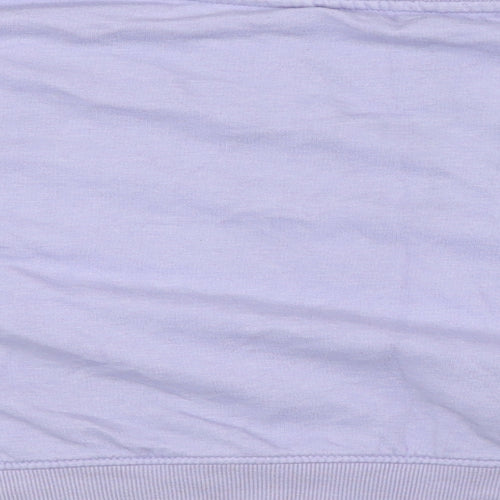 Zara Womens Purple Cotton Pullover Sweatshirt Size L
