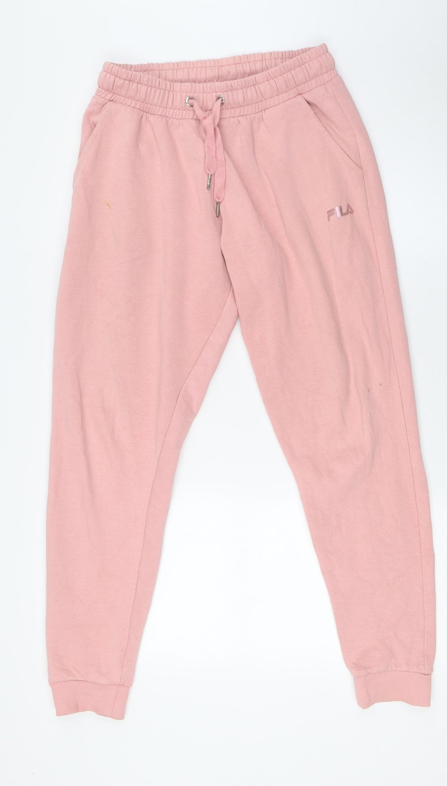 FILA Womens Pink Cotton Jogger Trousers Size XS L29 in Regular