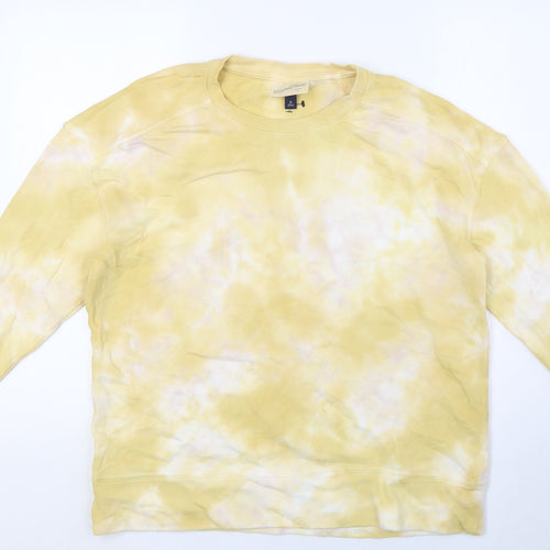 Universal Threads Womens Yellow Cotton Pullover Sweatshirt Size M - Tie Dye