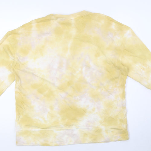 Universal Threads Womens Yellow Cotton Pullover Sweatshirt Size M - Tie Dye