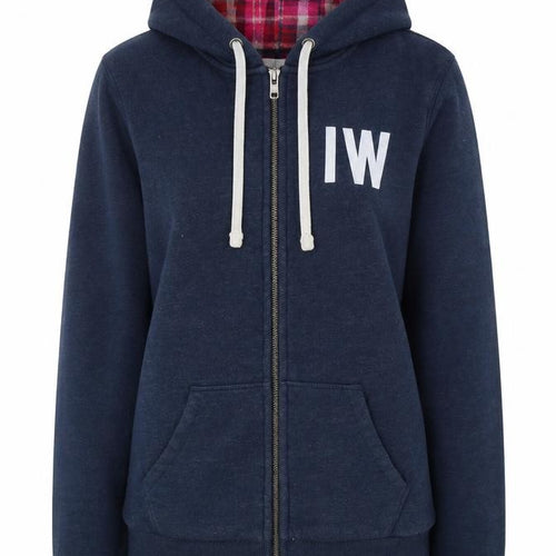 Jack Wills Womens Blue Cotton Full Zip Hoodie Size 6 Zip