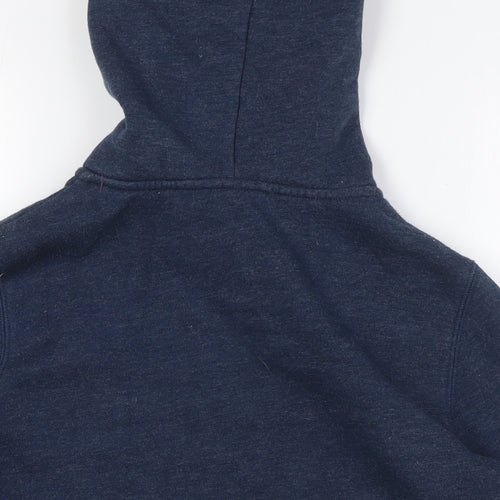 Jack Wills Womens Blue Cotton Full Zip Hoodie Size 6 Zip