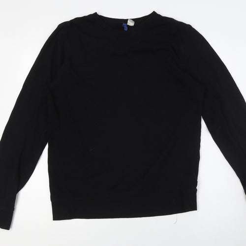 Divided by H&M Mens Black Cotton Pullover Sweatshirt Size M