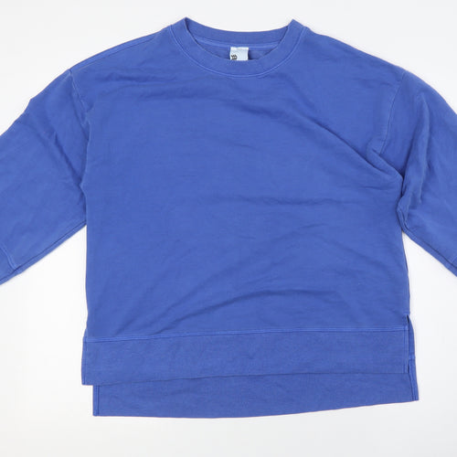 all in motion Womens Blue Cotton Pullover Sweatshirt Size S - Thumb Sleeves