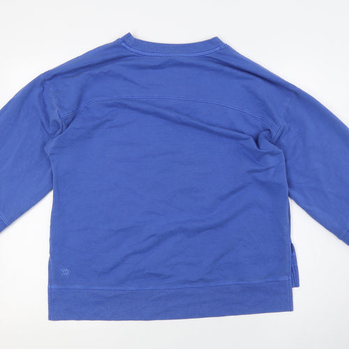 all in motion Womens Blue Cotton Pullover Sweatshirt Size S - Thumb Sleeves