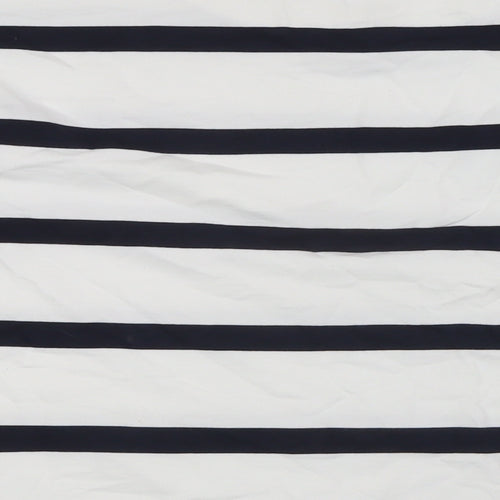 Marks and Spencer Womens White Striped Cotton Pullover Sweatshirt Size M