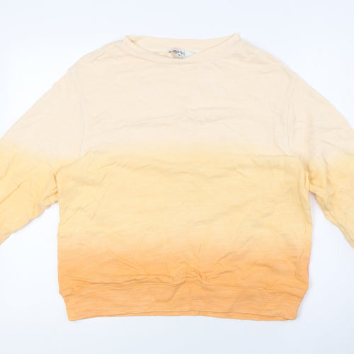 Marks and Spencer Womens Orange Cotton Pullover Sweatshirt Size S - Ombray