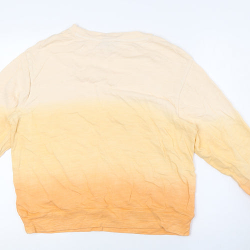 Marks and Spencer Womens Orange Cotton Pullover Sweatshirt Size S - Ombray