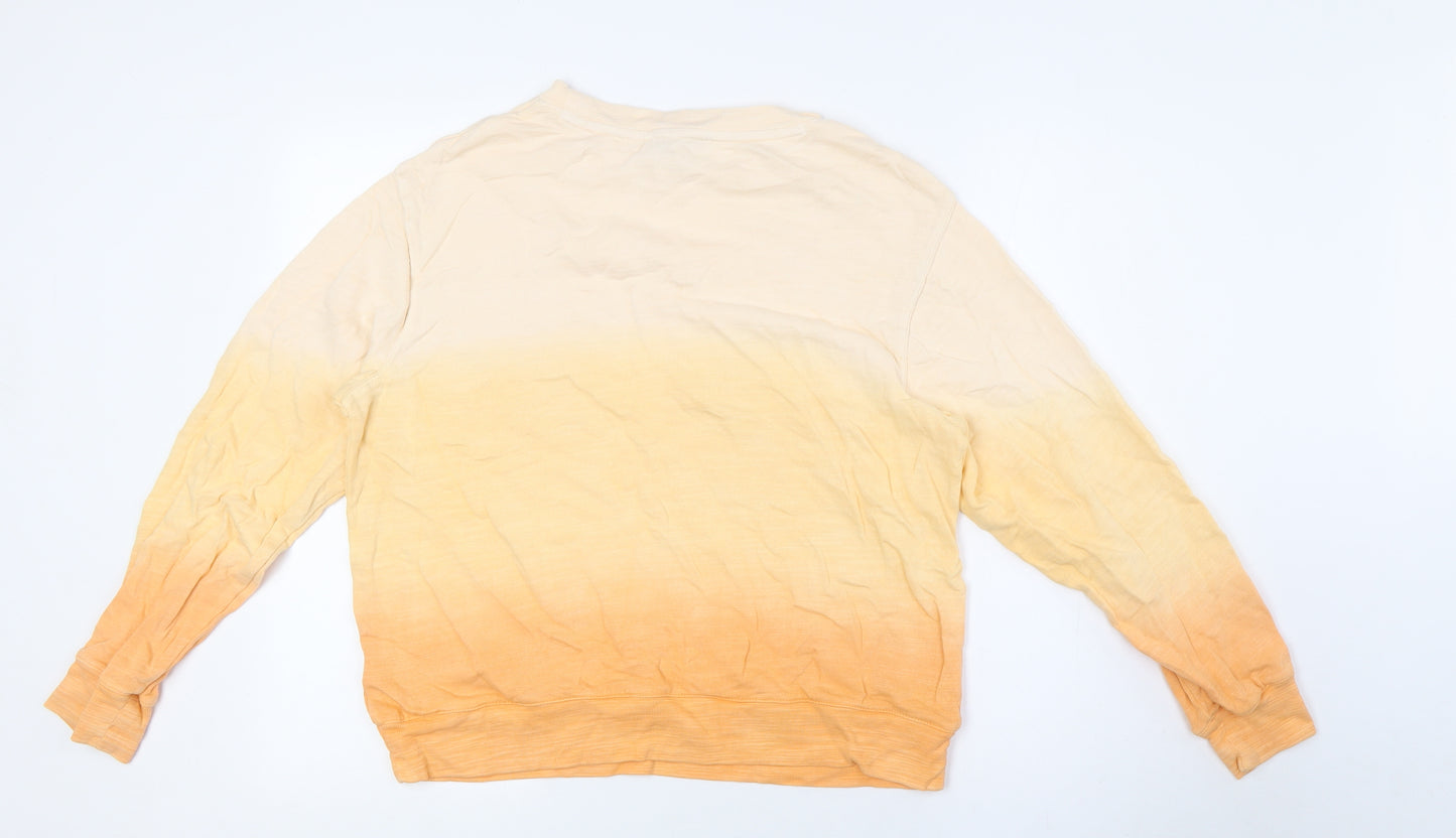 Marks and Spencer Womens Orange Cotton Pullover Sweatshirt Size S - Ombray