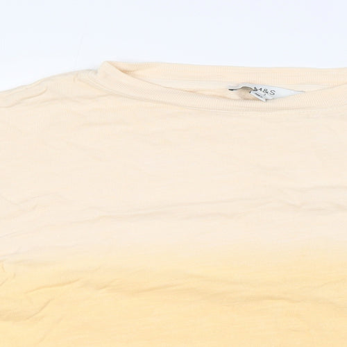 Marks and Spencer Womens Orange Cotton Pullover Sweatshirt Size S - Ombray