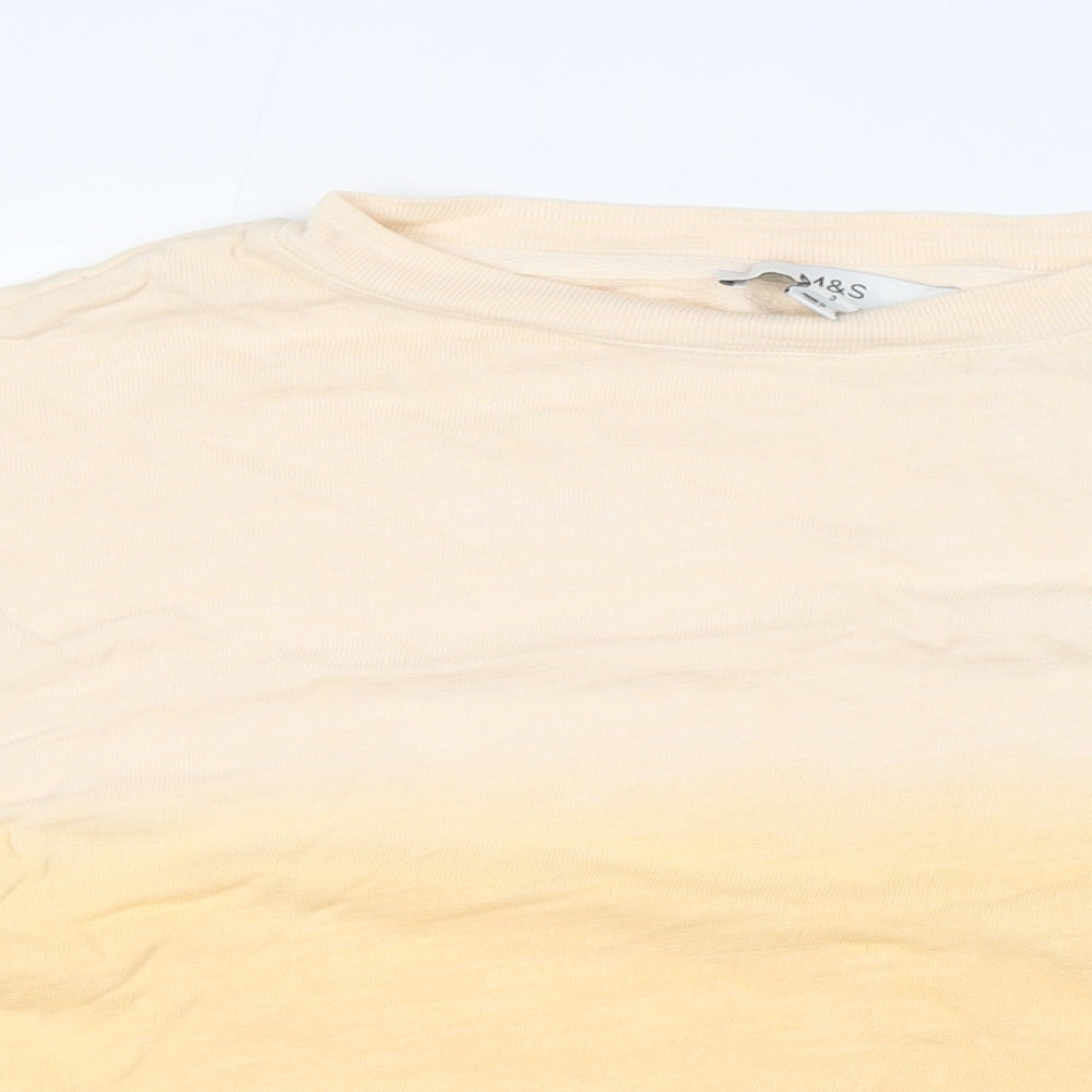 Marks and Spencer Womens Orange Cotton Pullover Sweatshirt Size S - Ombray
